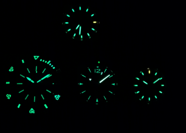 Srovnání hodinek PRIM s tritiem a s luminiscenční vrstvou